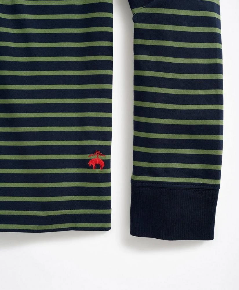 商品Brooks Brothers|Cotton Striped Long-Sleeve T-Shirt,价格¥163,第4张图片详细描述