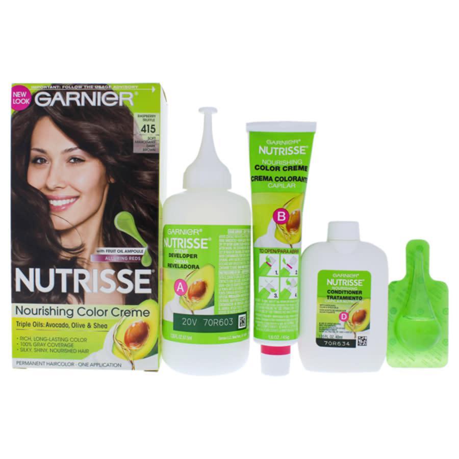 商品Garnier|Nutrisse Nourishing Color Creme # 415 Soft Mahogany Dark Brown by Garnier for Unisex - 3.3 oz Hair Color,价格¥67,第1张图片