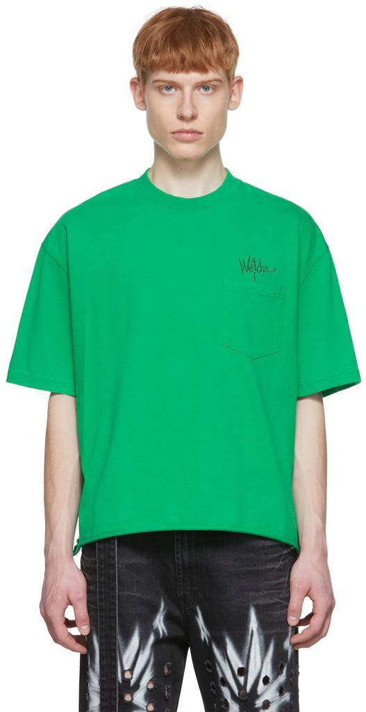 商品We11done|Green Cotton T-Shirt,价格¥1772,第1张图片