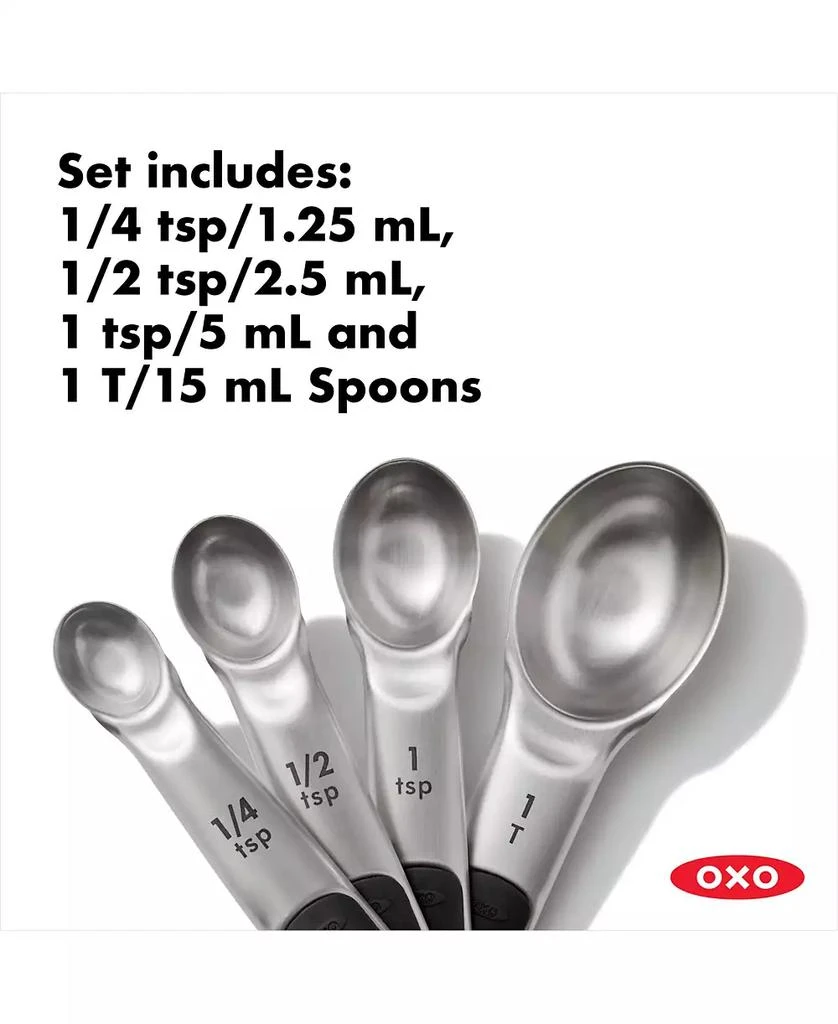 Good Grips Set of 4 Stainless Steel Magnetic Measuring Spoons 商品