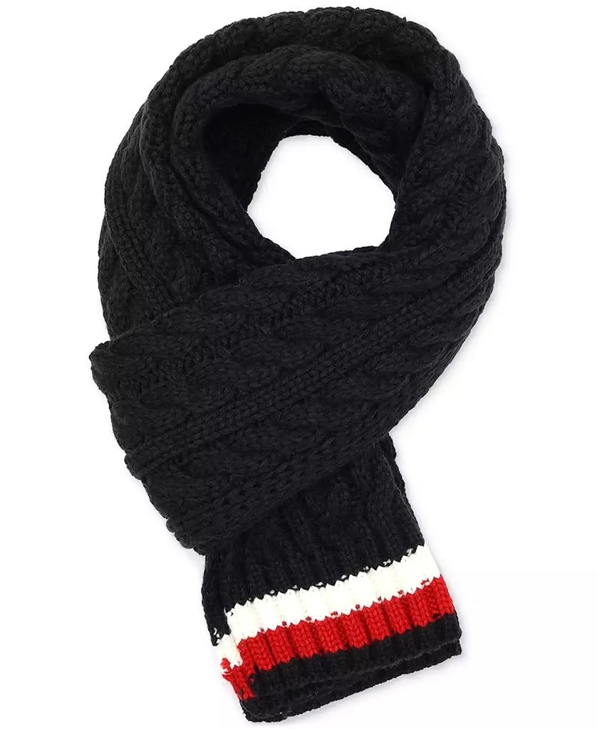 商品Tommy Hilfiger|Men's Cable Knit Global Stripe Scarf,价格¥532,第2张图片详细描述