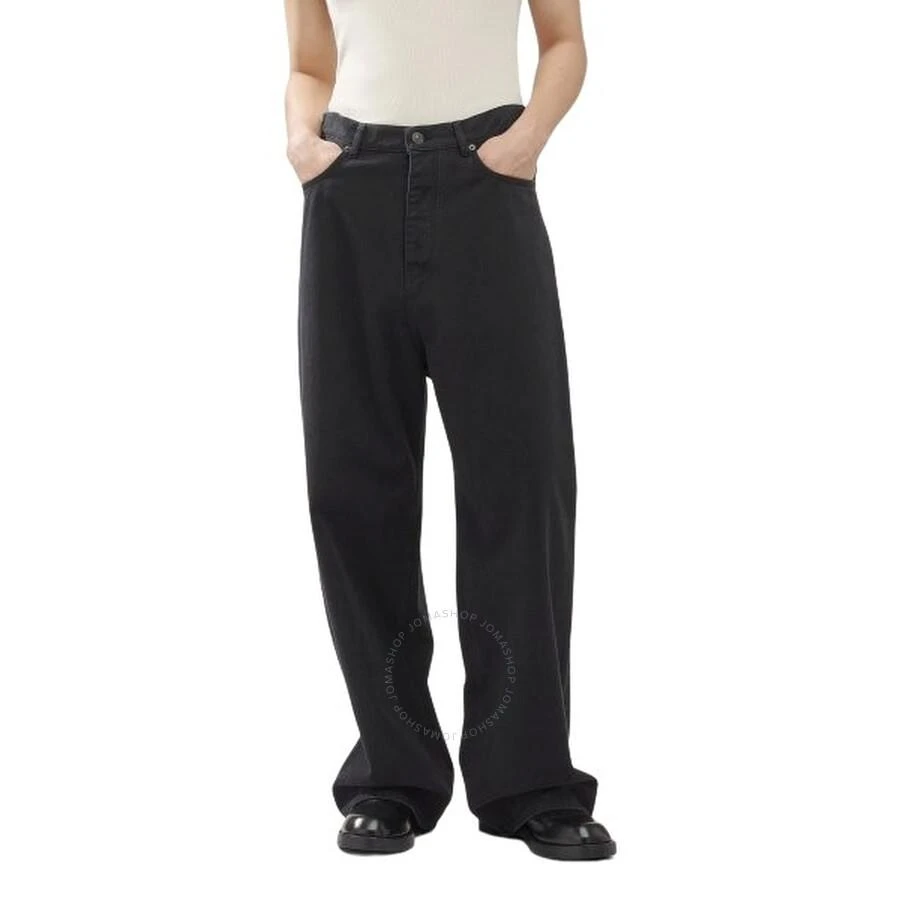 商品Balenciaga|Ladies Peach Pitch Black Wide-Leg Baggy Jeans,价格¥3882,第1张图片