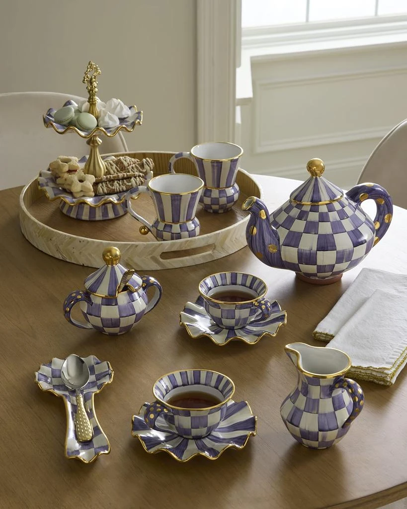 商品MacKenzie-Childs|Plum Check Ceramic Creamer,价格¥1397,第3张图片详细描述