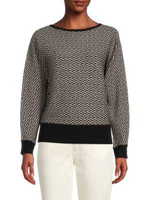 Geometric Dolman Sleeve Sweater商品第1张图片规格展示