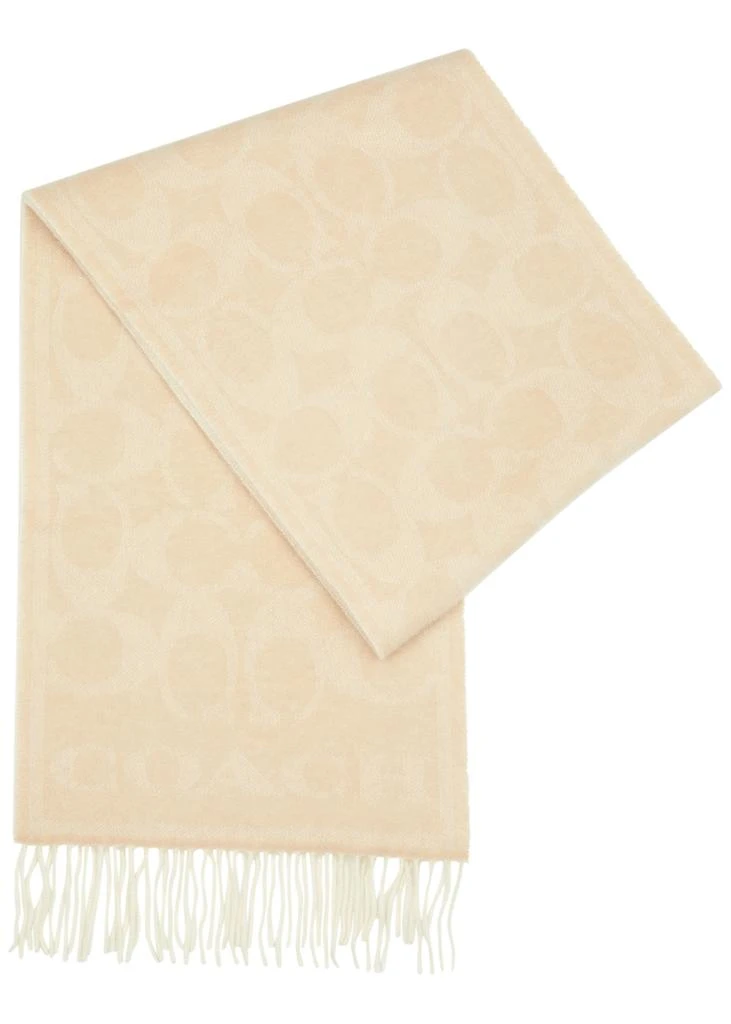 商品Coach|Signature C fringed cashmere scarf,价格¥2310,第1张图片