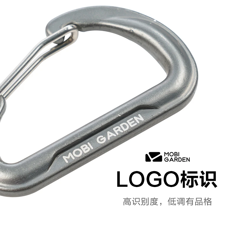 商品[国内直发] MobiGarden|户外露营D型铝合金钥匙扣背包水瓶扣多功能一对挂扣登山扣,价格¥23,第1张图片