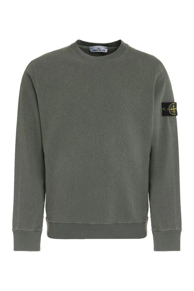 商品Stone Island|Stone Island Crewneck Sleeved Sweatshirt,价格¥1913,第1张图片