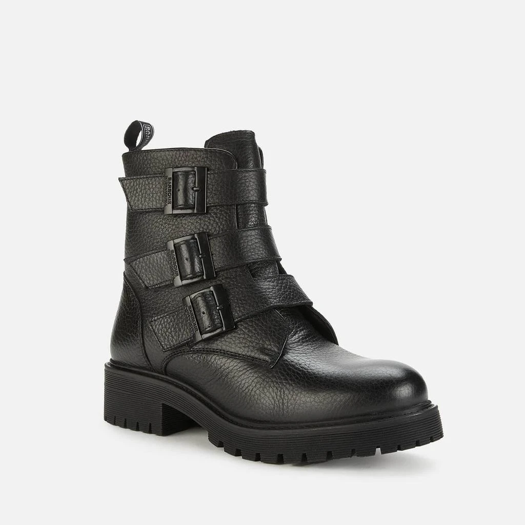 商品Barbour|BARBOUR INTERNATIONAL WOMEN'S STENMARK LEATHER BIKER BOOTS - BLACK,价格¥544,第2张图片详细描述