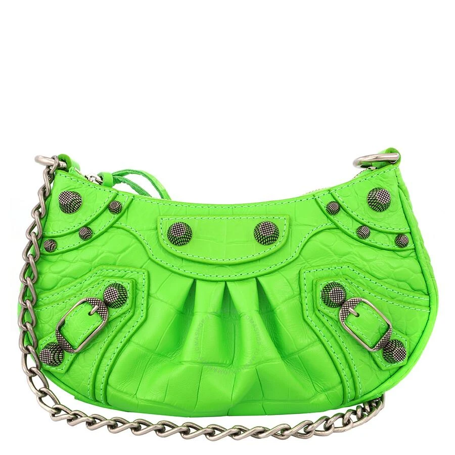 商品Balenciaga|Le Cagole Mini Leather Purse In Acid Green,价格¥7668,第1张图片