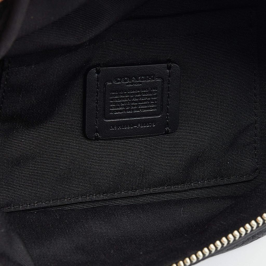 Coach Black Leather Studded Coach Script Belt Bag商品第7张图片规格展示