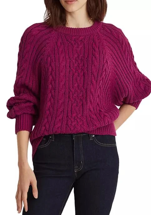 商品Ralph Lauren|Ralph Lauren Cable Knit Dolman Sleeve Sweater,价格¥327,第1张图片
