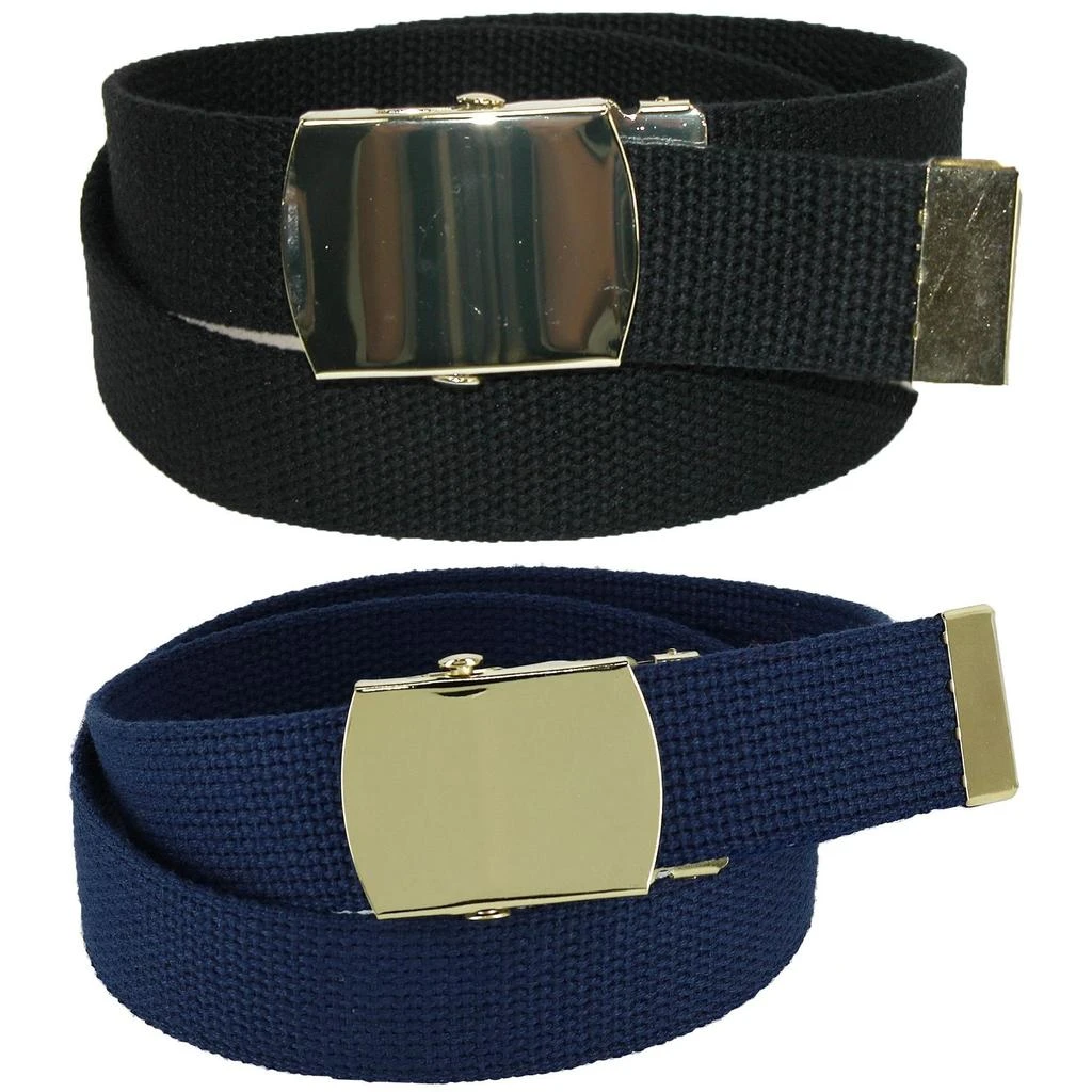 商品CTM|Kid's Cotton Belt with Brass Military Buckle (Pack of 2 Colors),价格¥111,第5张图片详细描述