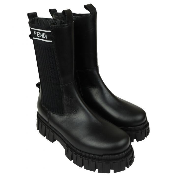商品Fendi|Black Chunky Boots,价格¥3790,第4张图片详细描述