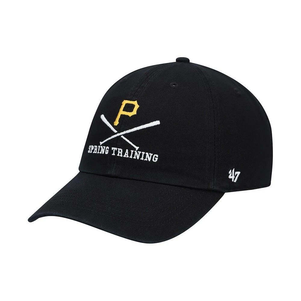 商品47 Brand|Men's Black Pittsburgh Pirates 2022 MLB Spring Training Cross Bone Clean Up Adjustable Hat,价格¥163,第2张图片详细描述