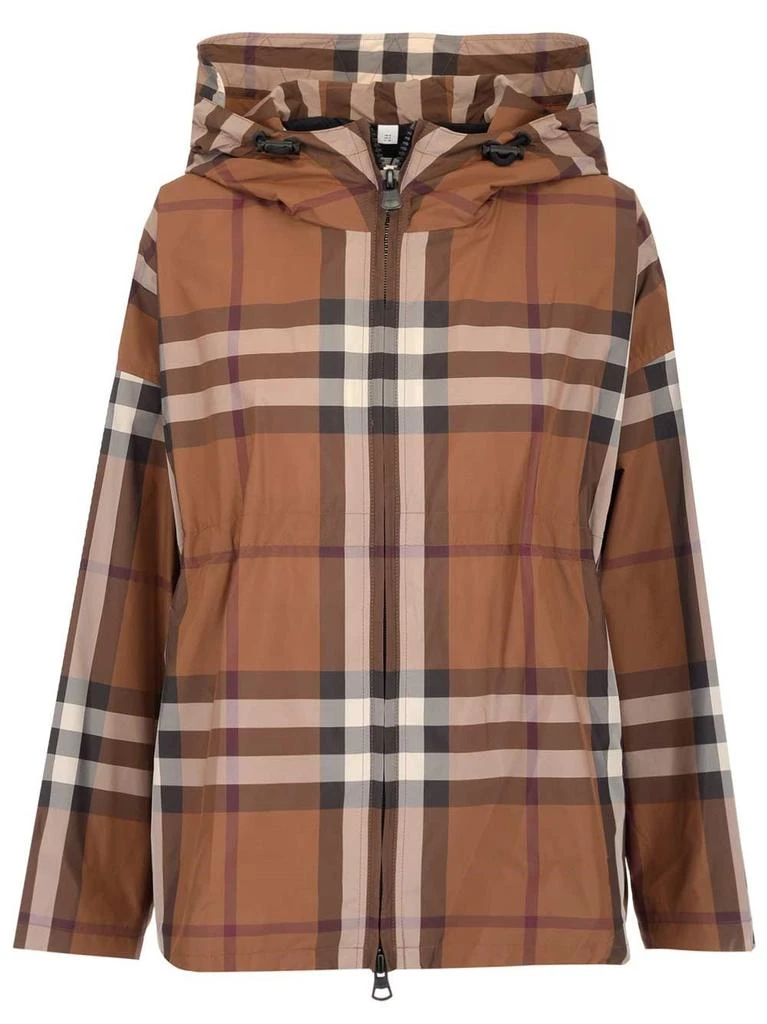 商品Burberry|Burberry Hooded Checked Jacket,价格¥5810,第1张图片