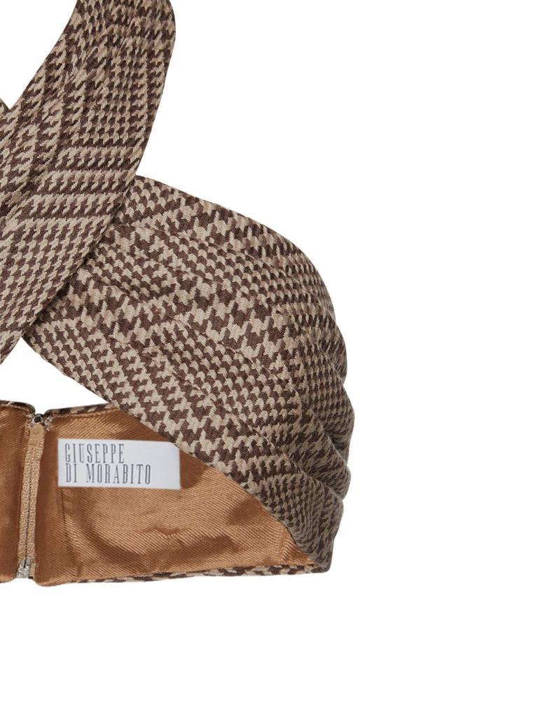 商品GIUSEPPE DI MORABITO|Prince Of Wales Wool Crop Top,价格¥4287,第4张图片详细描述