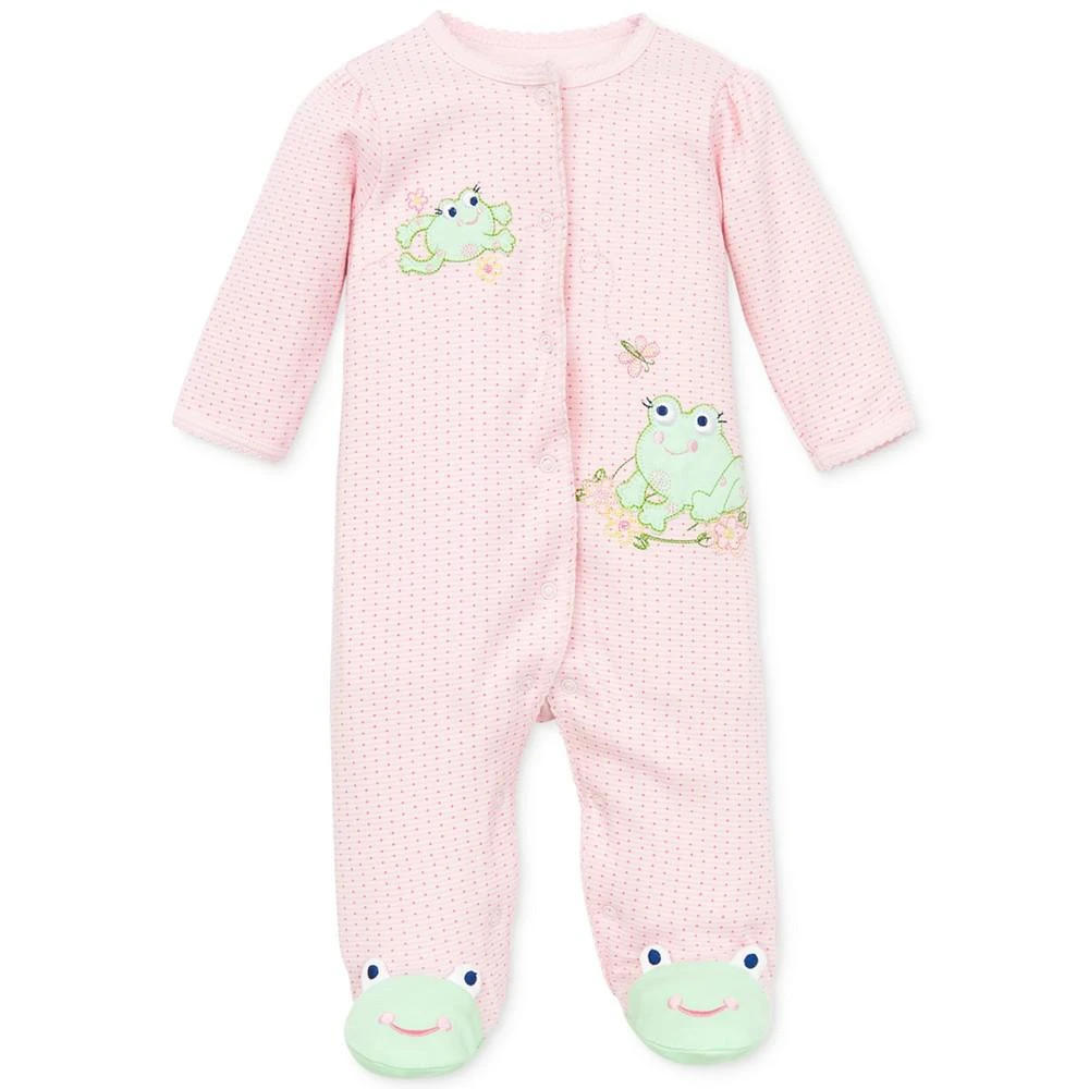 商品Little Me|Baby Frogs Snap Up Footed Cotton Coverall,价格¥96,第1张图片