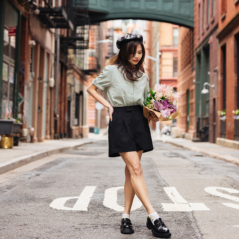 Maia衬衫-青苔色 | Maia Shirt - Moss商品第4张图片规格展示