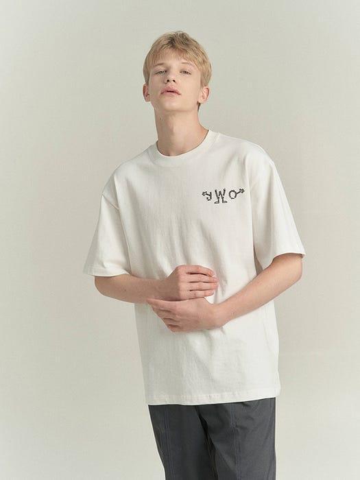 商品JWO|Earth Graphic T-shirt Offwhite,价格¥517,第4张图片详细描述