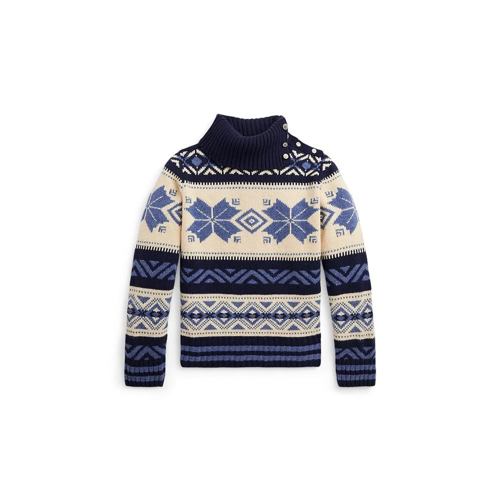 商品Ralph Lauren|Big Girls Fair Isle Wool-Blend Turtleneck Sweater,价格¥445,第4张图片详细描述
