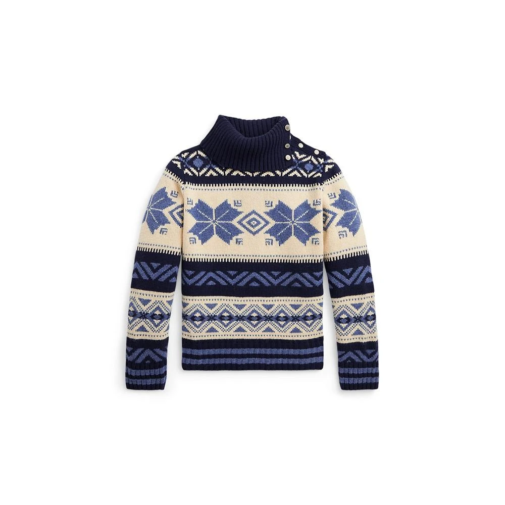 商品Ralph Lauren|Big Girls Fair Isle Wool-Blend Turtleneck Sweater,价格¥440,第4张图片详细描述