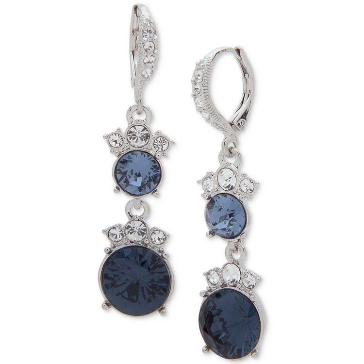 商品Givenchy|Silver-Tone Crystal & Blue Stone Double Drop Earrings,价格¥126,第1张图片