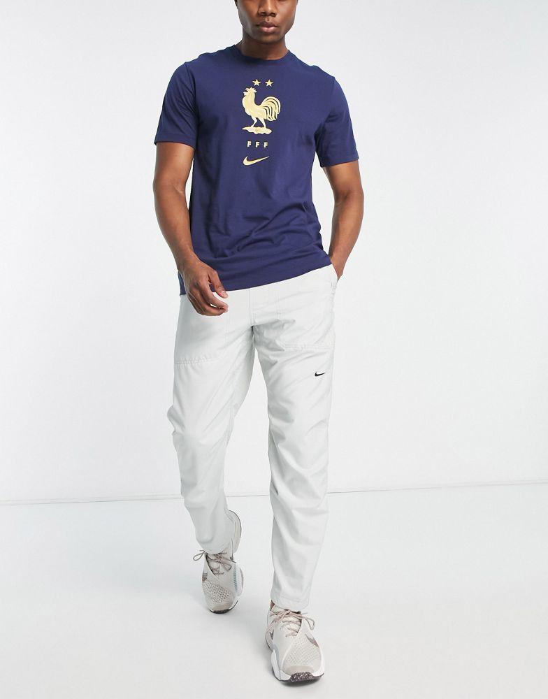 Nike Football World Cup 2022 France unisex crest t-shirt in blue商品第4张图片规格展示