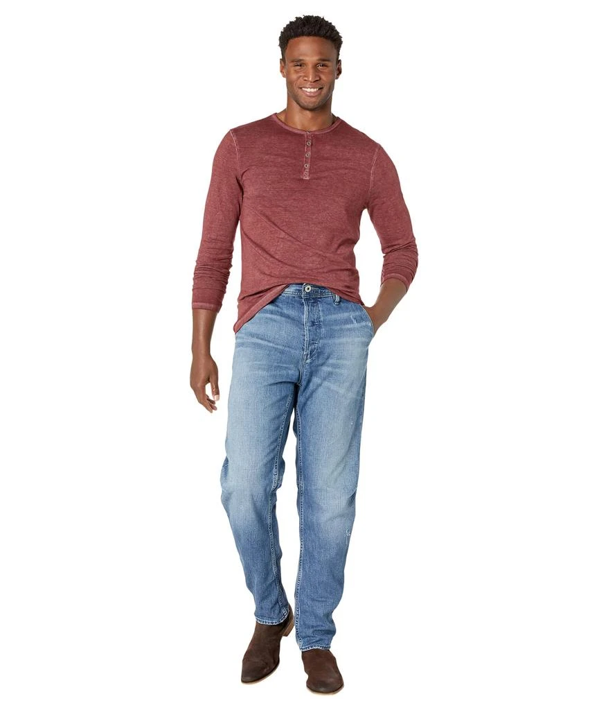 商品G-Star|Grip 3-D Relaxed Tapered in Faded Haque Blue Destroyed,价格¥848,第4张图片详细描述