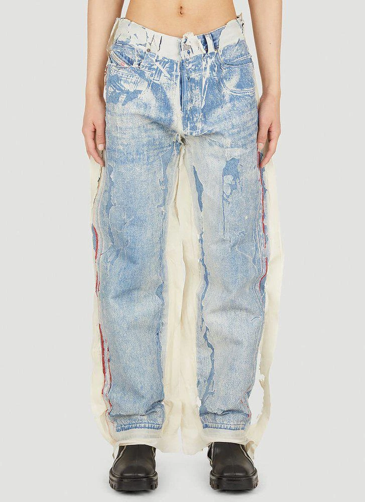 商品Diesel|Diesel Distressed Panelled Straight Leg Jeans,价格¥4573,第1张图片