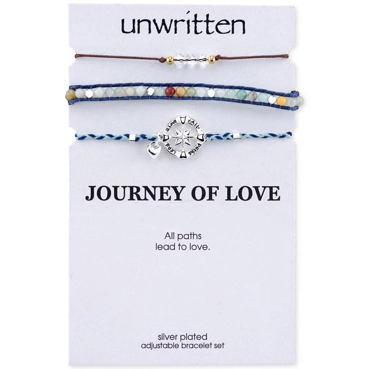 商品Unwritten|3-Pc. Set Two-Tone Bead, Cord & Charm Adjustable Bracelets,价格¥104,第3张图片详细描述