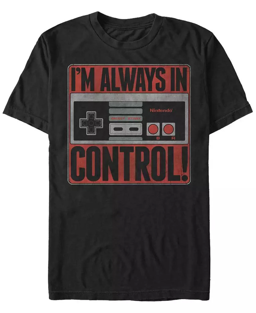 商品Nintendo|Nintendo Men's NES Controller I'M Always In Control Short Sleeve T-Shirt,价格¥187,第1张图片