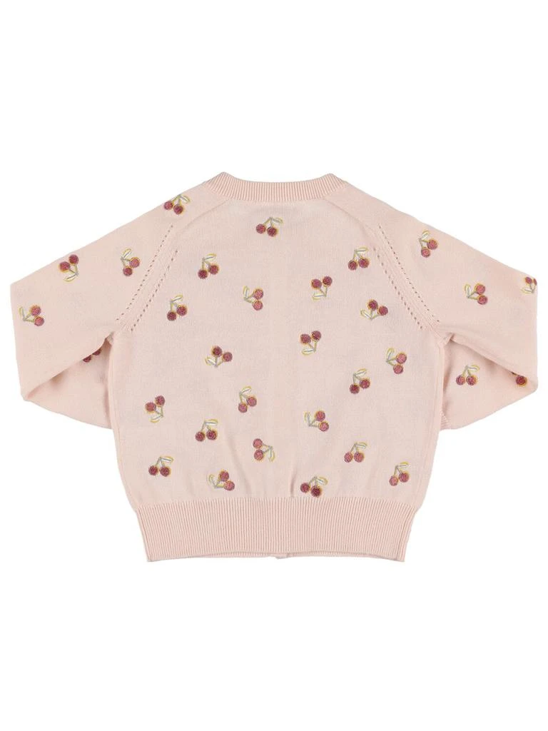 商品Bonpoint|Cherry Embroidered Cotton Knit Cardigan,价格¥2371,第2张图片详细描述