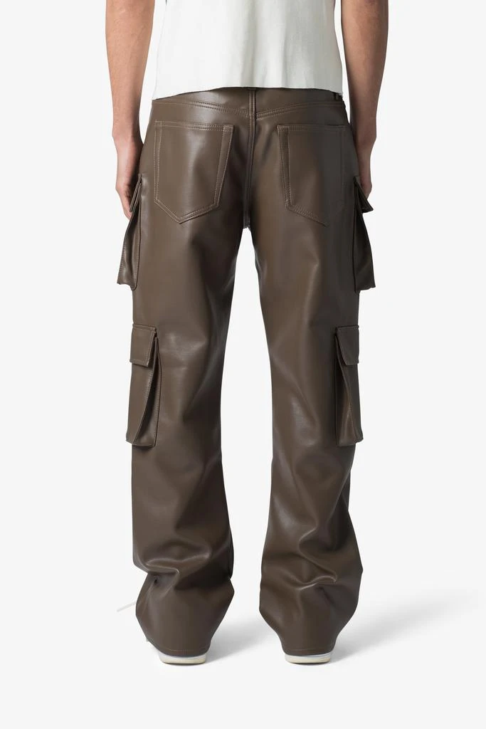 商品MNML|Leather Double Snap Cargo Pants - Chocolate,价格¥274,第4张图片详细描述