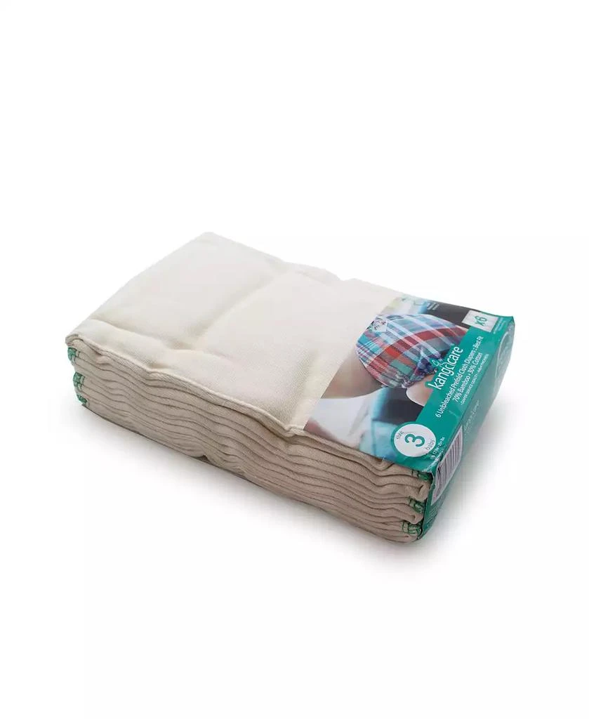 商品Kanga Care|rayon from Bamboo Prefold Cloth Diapers (6pk) - Size 3 : Baby Beige,价格¥202,第1张图片