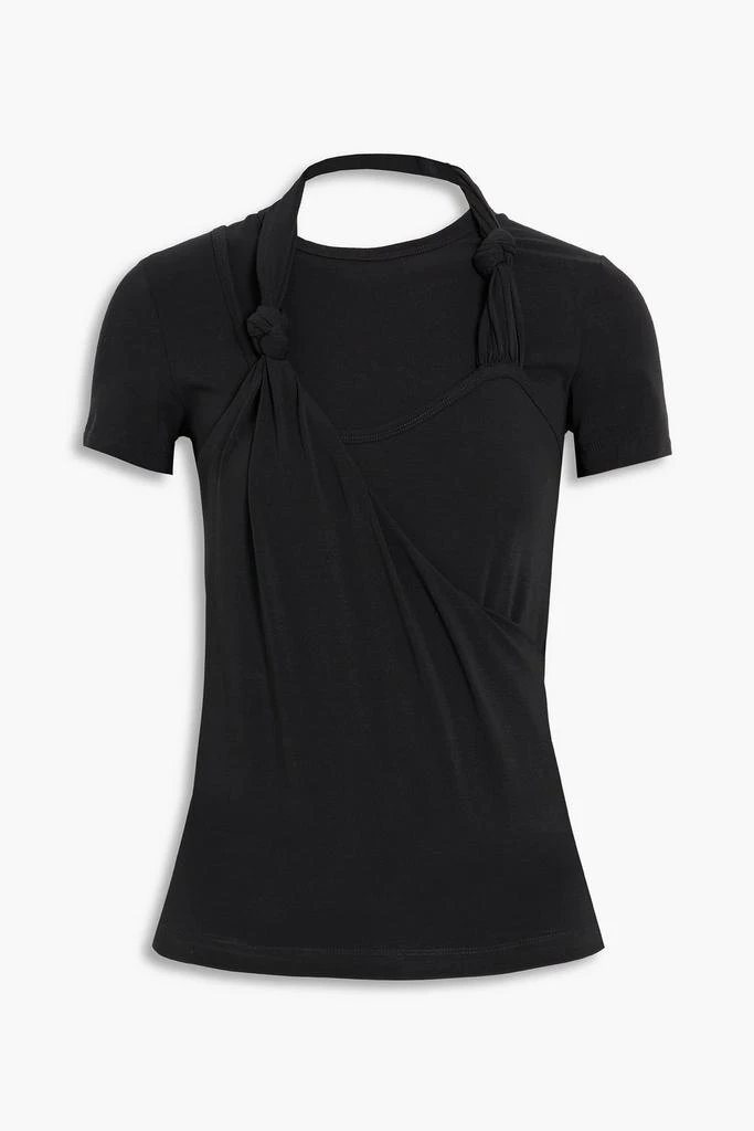 商品Helmut Lang|Knotted stretch-cotton jersey top,价格¥913,第1张图片