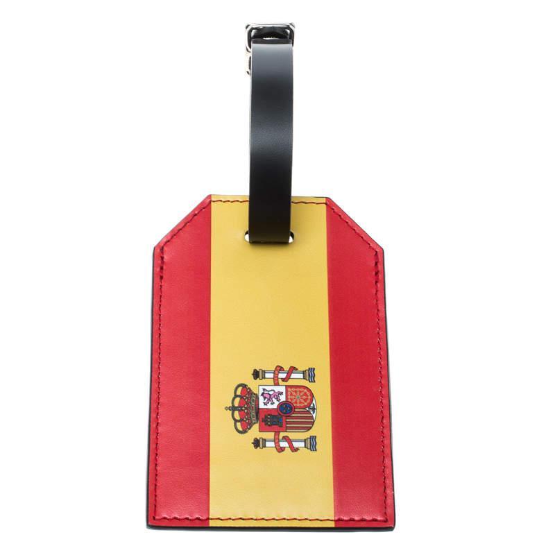 商品[二手商品] Louis Vuitton|Louis Vuitton Red Epi Leather 2018 Fifa World Cup Spain Flag Luggage Tag,价格¥3765,第1张图片