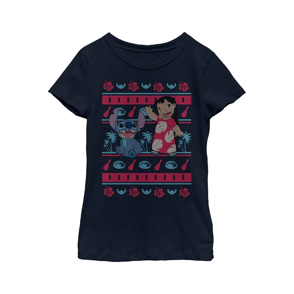 商品Disney|Girl's Lilo & Stitch Tropical Ugly Sweater  Child T-Shirt,价格¥202,第1张图片