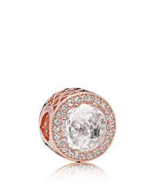 商品PANDORA|Sterling Silver & Cubic Zirconia Rose Radiant Hearts Charm,价格¥860,第1张图片详细描述