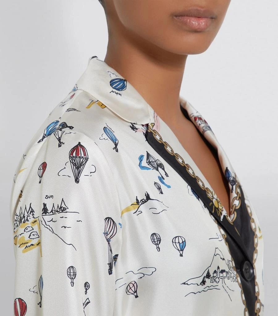 商品Max Mara|Hot Air Balloon Print Silk Shirt Dress,价格¥7012,第3张图片详细描述