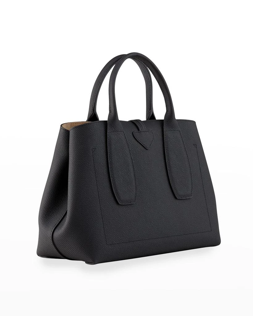 商品Longchamp|Roseau Medium Leather Top-Handle Tote Bag with Shoulder Strap,价格¥3794,第3张图片详细描述