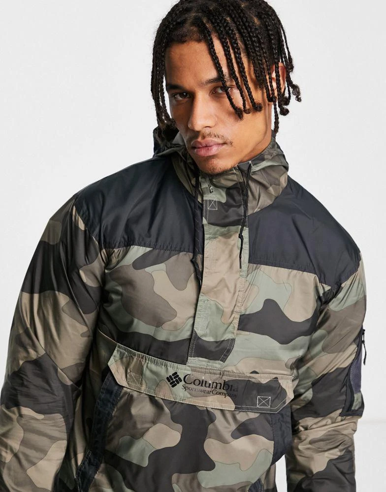 商品Columbia|Columbia Challenger overhead windbreaker in camo,价格¥627,第3张图片详细描述