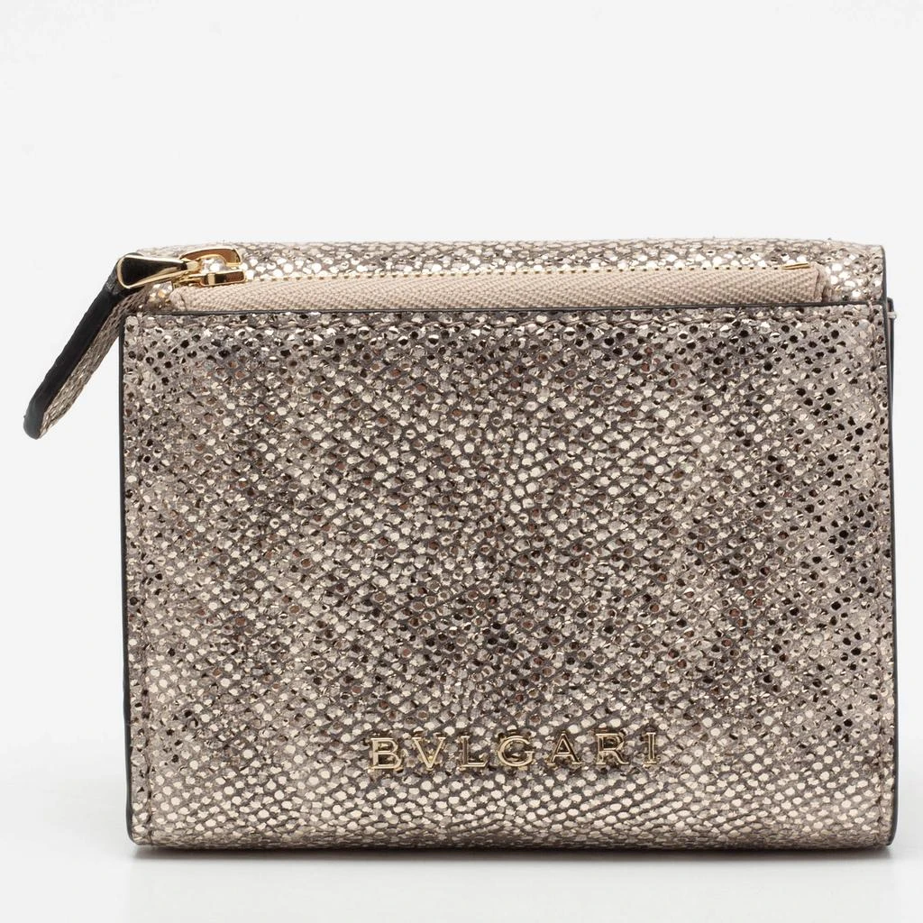 商品BVLGARI|Bvlgari Metallic Gold Karung Leather Serpenti Forever Wallet,价格¥4809,第5张图片详细描述