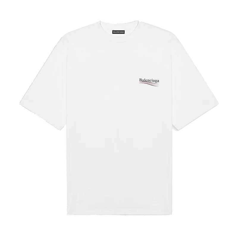 商品Balenciaga|巴黎世家  男士白色纯棉短袖T恤 620969TIV529040,价格¥4622,第1张图片