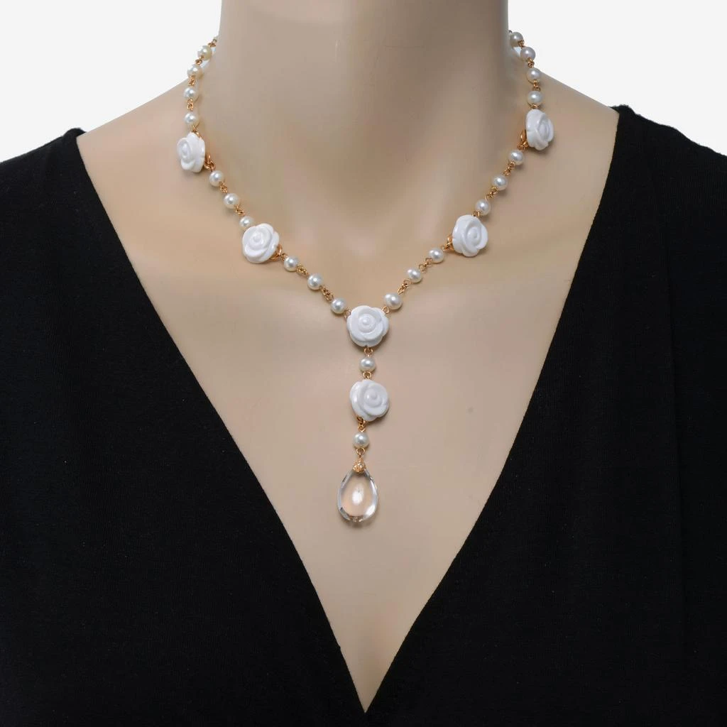 商品Mimi Milano|Mimi Milano Grace 18K White Gold, 11.50ct. Tw. Rock Crystals AndWhite Agate 46.25ct. Tw. Lariat Necklace C347R1A1J,价格¥22872,第2张图片详细描述