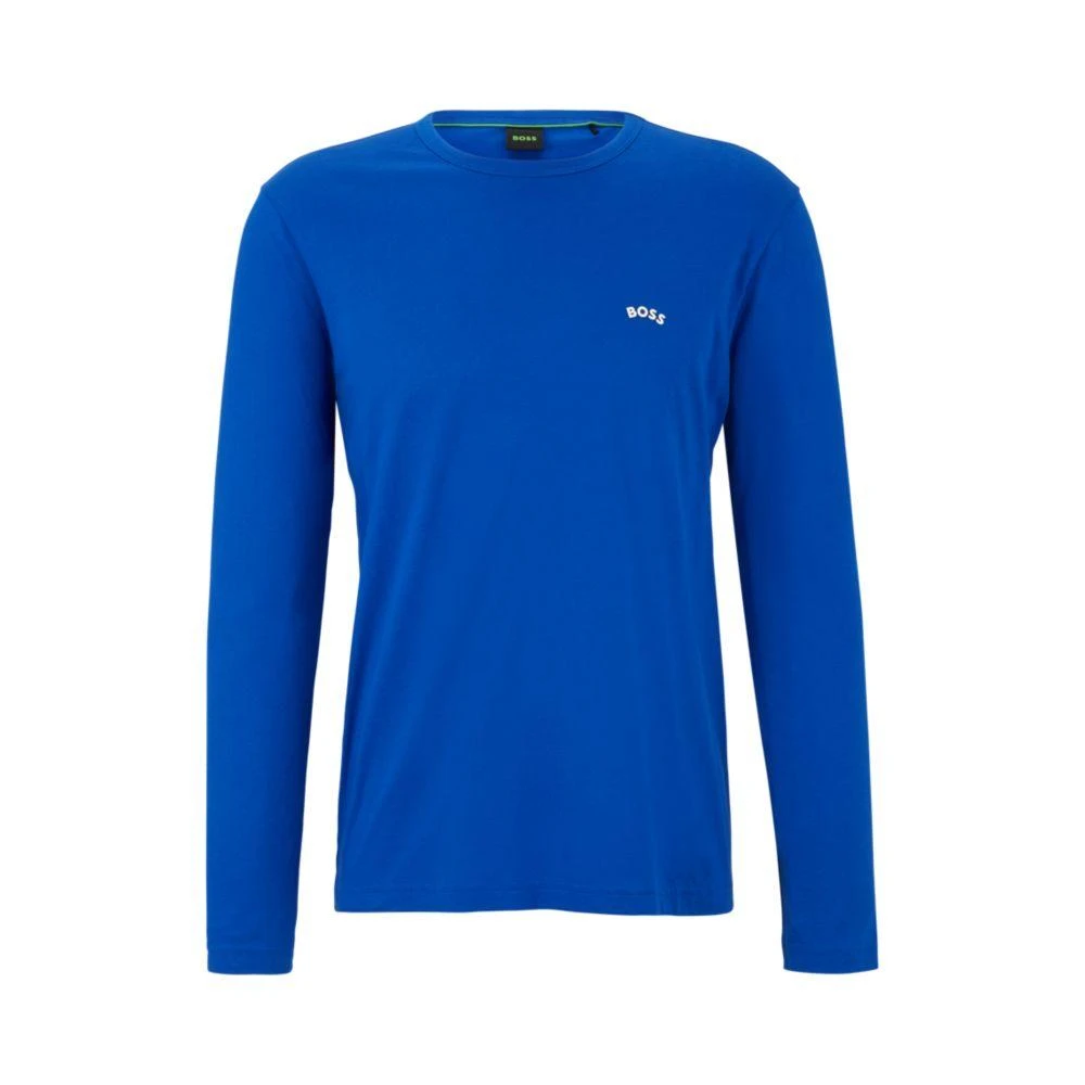 商品Hugo Boss|Organic-cotton T-shirt with curved logo,价格¥318,第1张图片