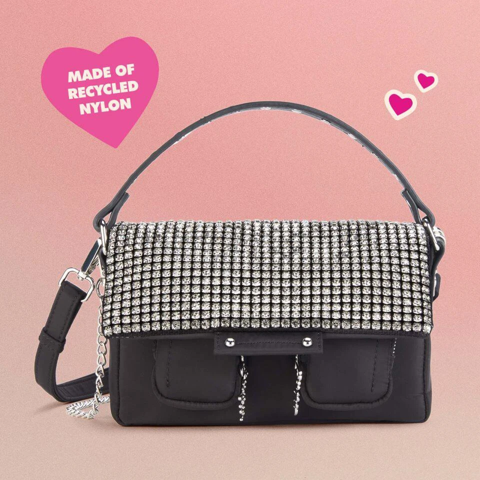 商品Nunoo|Núnoo Women's x Barbie Small Honey Crystal Bag - Black/Pink,价格¥201,第1张图片