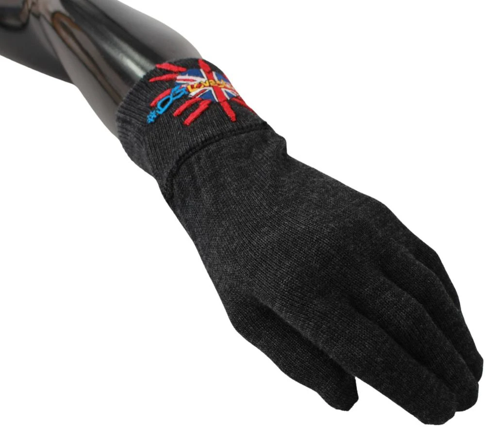 商品Dolce & Gabbana|Dolce & Gabbana Gray Virgin Wool Unisex Gloves,价格¥1467,第3张图片详细描述