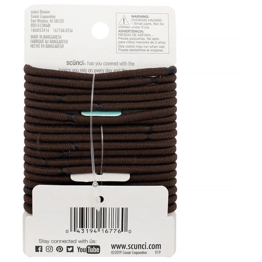 商品Scunci|No Damage Medium-Hold Elastic Hair Bands for All-Day Hold Large,价格¥22,第2张图片详细描述