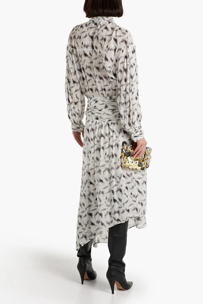 商品IRO|Jensen asymmetric printed fil coupé georgette midi dress,价格¥2651,第3张图片详细描述