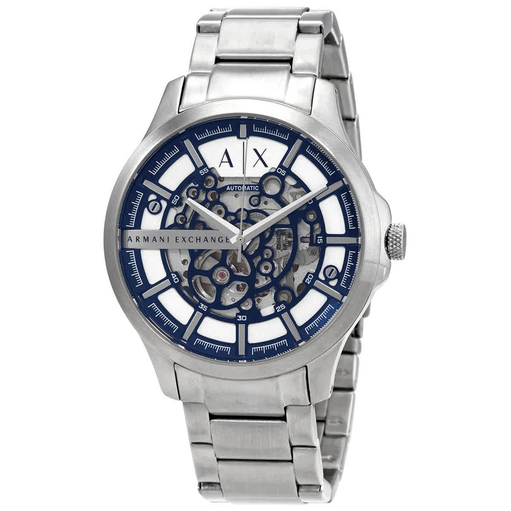 商品Armani Exchange|Armani Exchange Hampton Automatic Silver Dial Mens Watch AX2416,价格¥811,第1张图片